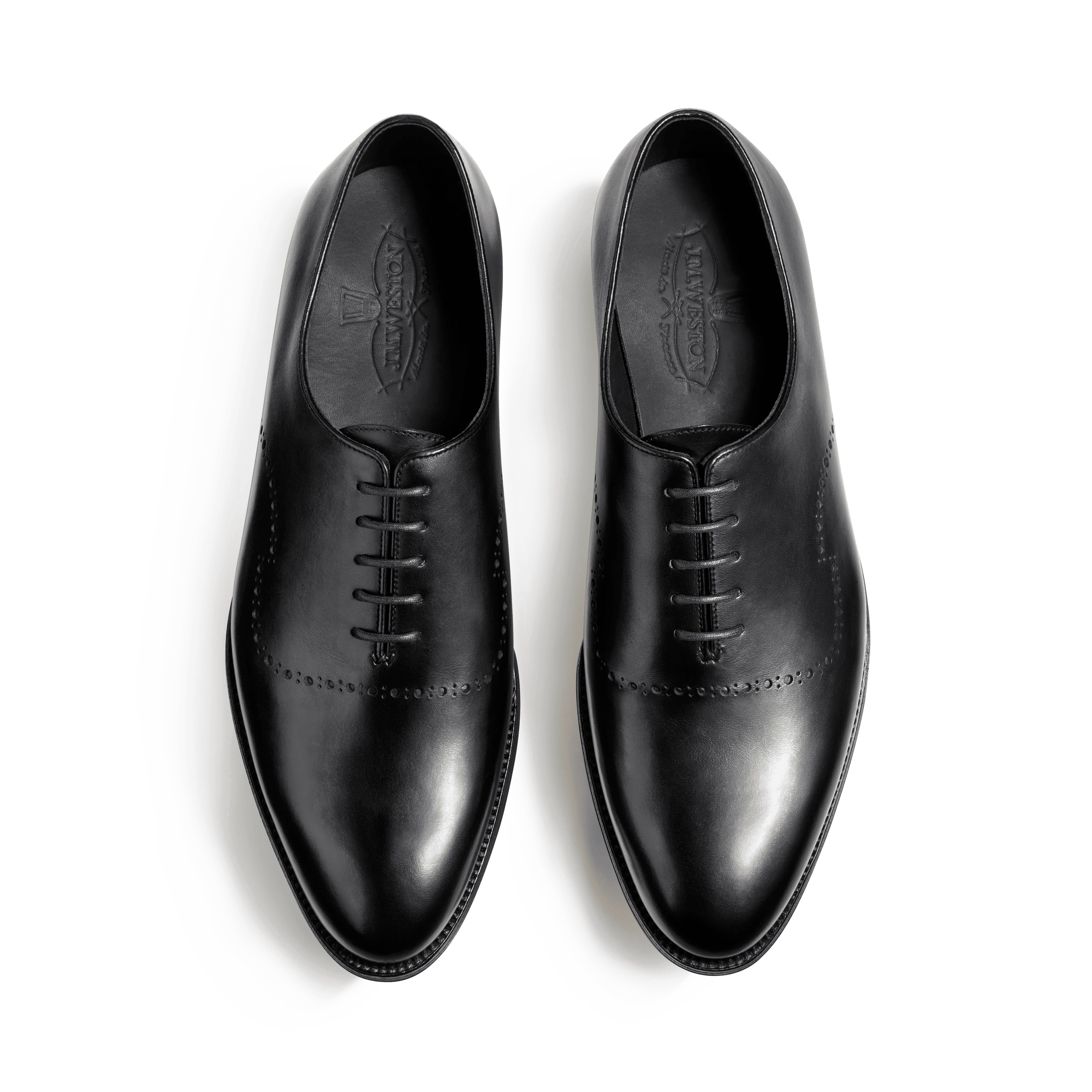 Richelieu One cut perforé Rémi [Homme cuir lisse noir] - Image 3