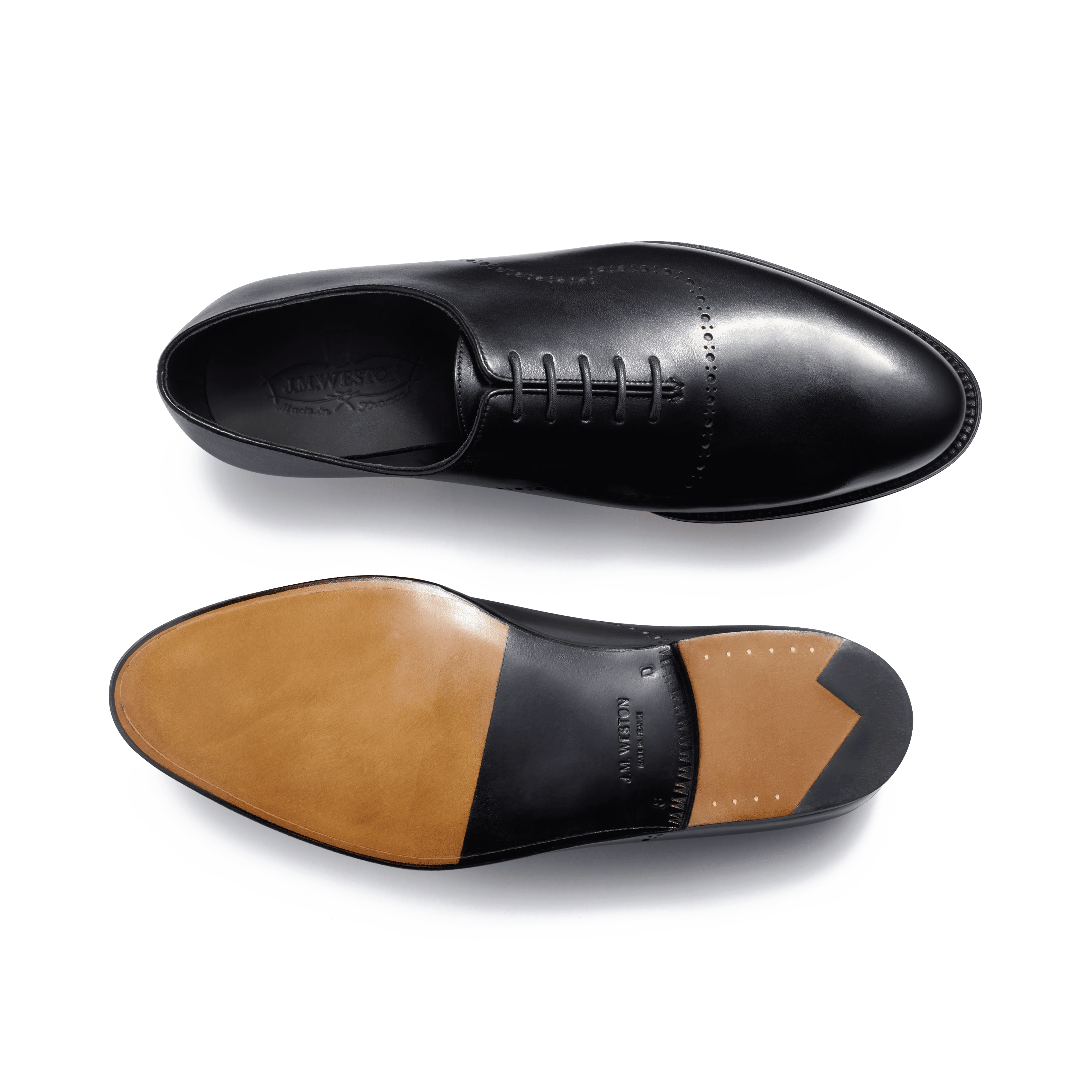 Richelieu One cut perforé Rémi [Homme cuir lisse noir] - Image 4